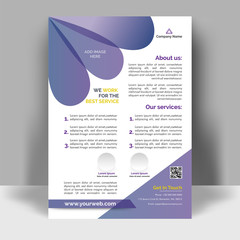 Canvas Print - Creative flyer design. Corporate template layout presentation. Business concept.