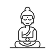 Buddha Line Icon