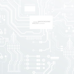 Vector circuit board illustration. Abstract technology. Microchip background.