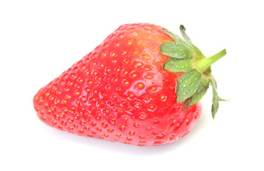 Sticker - Fresh strawberry on a white background