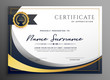 premium wavy certificate template design