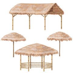 Wall Mural - Tropic Gazebo and Parasol  Set