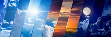 Weather Forecast Wide Banner, Day And Night