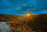 Fototapeta Zachód słońca - West Virginia sunset in Fall