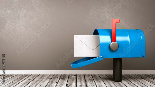 Fotomural Mailbox in the Room with Copy Space