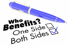 Who Benefits One Or Both Sides Mutually Beneficial 3d Illustration