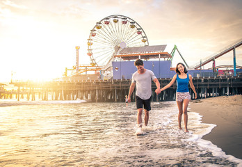 Couple in love at the beach