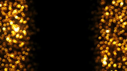 Wall Mural - intro screen template with space for title. abstract background with golden sparkles. seamless loop.