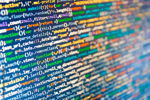 New Technology Revolution Programming Code Typing Abstract