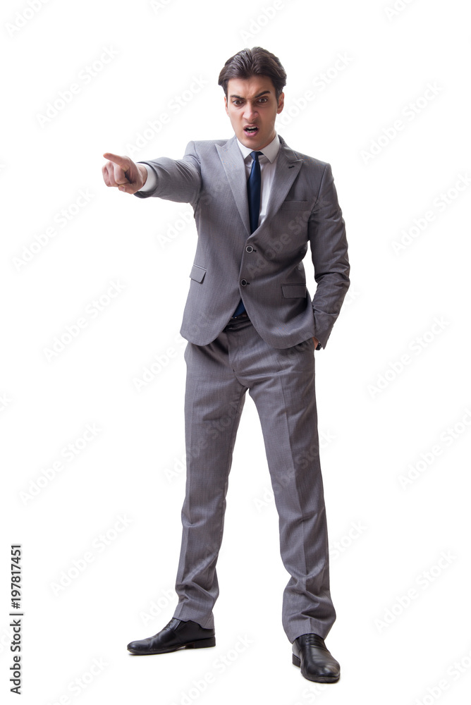 Businessman isolated on the white background Stock Photo | Adobe Stock