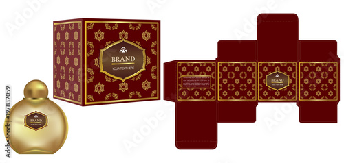 Download Packaging design, Label on cosmetic container with red and ...