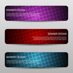 Wall Mural - abstract vector banners with bright geometric background annual report design templates future poste