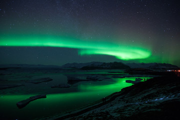 Wall Mural - aurora boreale in islanda