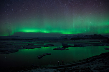 Wall Mural - aurora boreale in islanda