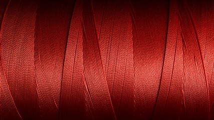 Wall Mural - Macro picture of red color thread texture