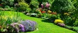 Leinwanddruck Bild - beautiful garden panorama