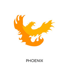 phoenix logo image isolated on white background for your web, mobile and app design