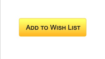 Wall Mural - Add to wish list web interface button orange color, shopping online service