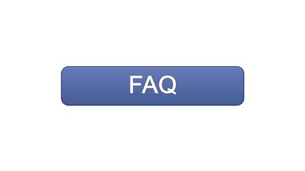 Wall Mural - FAQ web interface button violet color, customer assistance, online support