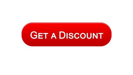 Wall Mural - Get a discount web interface button red color, online shopping application