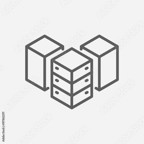 Data Center Icon Line Symbol Isolated Vector Illustration Of Database Sign Concept For Your Web Site Mobile App Logo Ui Design Acheter Ce Vecteur Libre De Droit Et Decouvrir Des Vecteurs