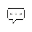 message speech bubble outlined vector icon. Modern simple isolated sign. Pixel perfect vector  illustration for logo, website, mobile app and other designs