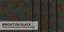 Polka Pattern Set Bright On Black. Vector Seamless Geometric Backgrounds