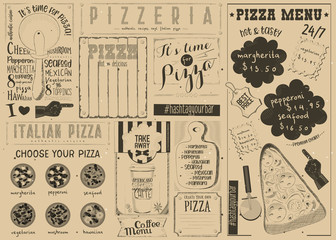  Podkładka menu pizzy