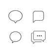 © great_kit - Typing in a bubble chat icon. Comment sign symbol. Flat isolated vector illustration in black on a white background