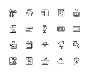 Canvas Print - Household icon set