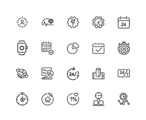 Sticker - Timing icon set