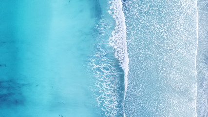 Wall Mural - wave on the beach as a background. beautiful natural background at the summer time