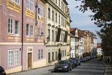 Fototapeta  - Prague. The street paved stone blocks in the old city
