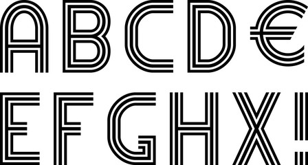 font made with three lines