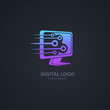 © zuki-uki - Logo design abstract computer repair vector template.
