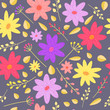 © flowersonthemoon - Colorful flower seamless vector pattern for spring design