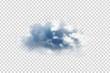 Wall Mural - Vector realistic isolated cloud for decoration and covering on the transparent background.