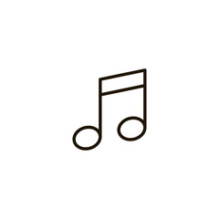 Sticker - music icon. sign design