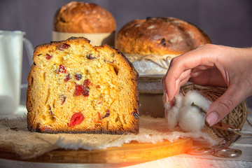 Wall Mural - Easter cake on the table