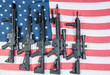 AR-15 on American flag