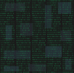 security concept : green digital code screen