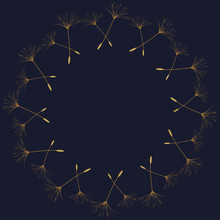 Abstract Frame Of A Dandelion For Design.