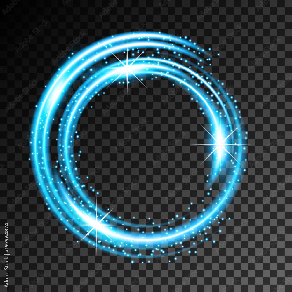 Abstract neon frame on transparent background. Vector Illustration ...