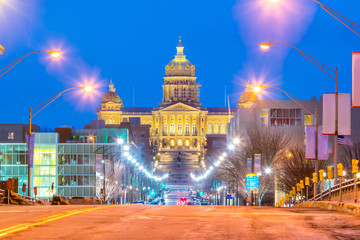 Fototapete - State Capitol in Des Moines, Iowa