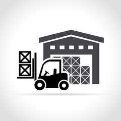 warehouse icon on white background