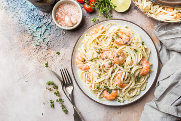 Italian pasta fettuccine