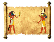 Old Parchment With Egyptian Go...
