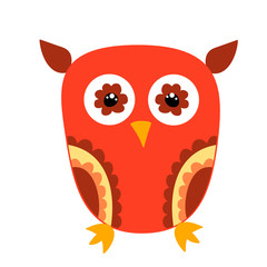 Wall Mural - vector, isolated owl, character, cartoon