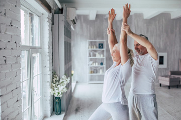 Senior couple at home