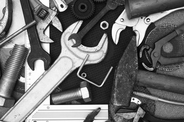 Canvas Print - pile of hand tools